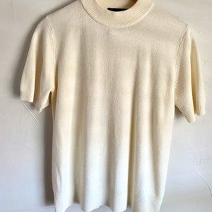 Sag Harbor Off White Sweater Blouse Medium
